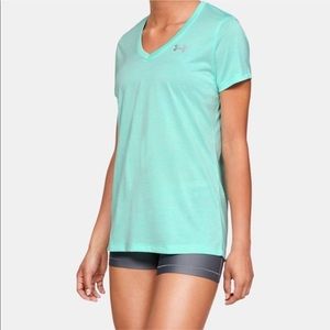 Under Armour Short Sleeve Shirt Top Mint Green XS